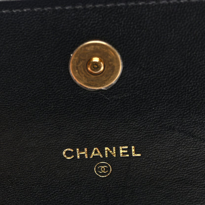 Chanel Lambskin Quilted CC Pearl Enamel Clutch on Chain WOC Black 6 of 10