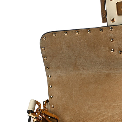 Fendi Vitello King Metal Stitch Baguette Pergamena 12 of 14