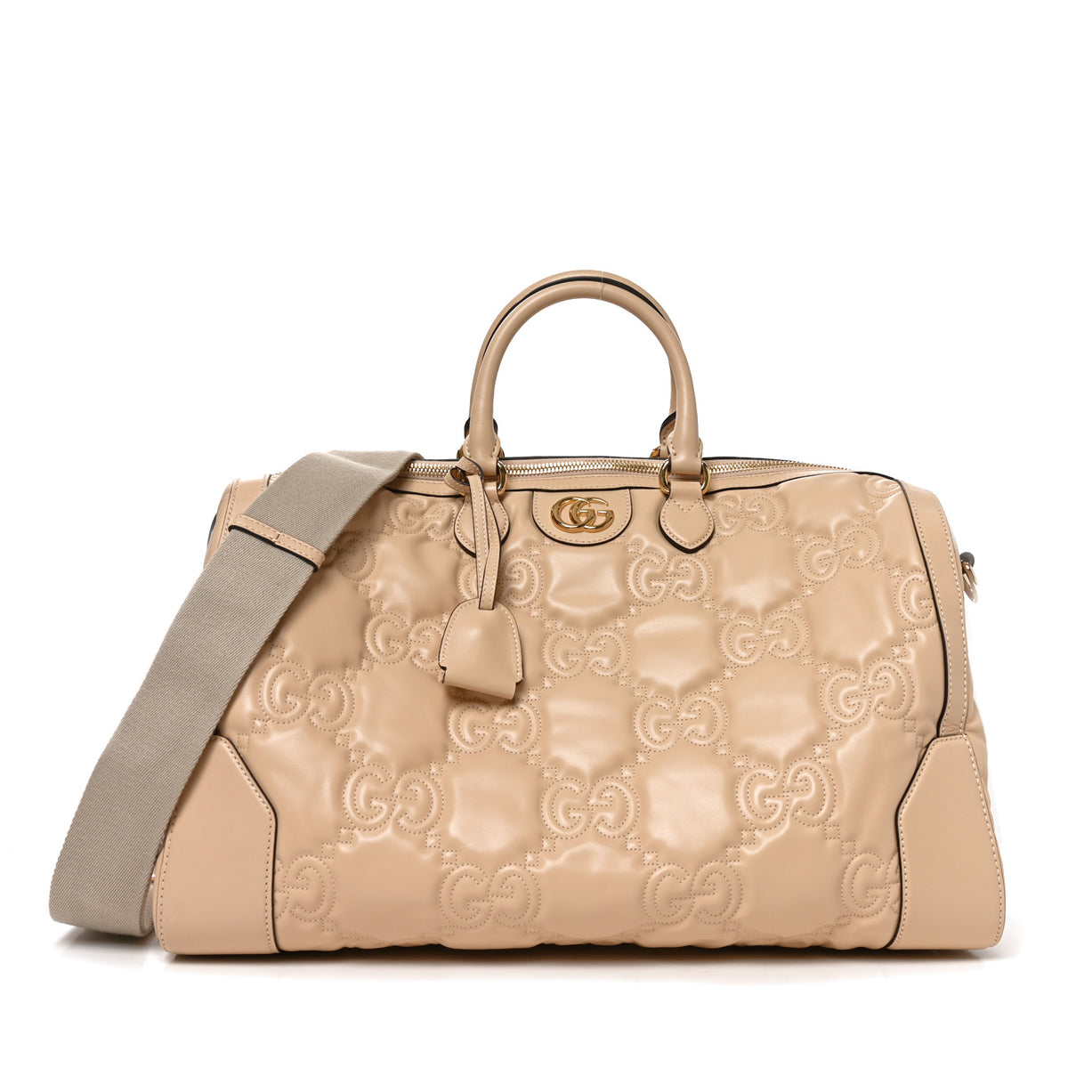 Gucci Calfskin GG Matelasse Medium Duffle Bag Naturale 1 of 8