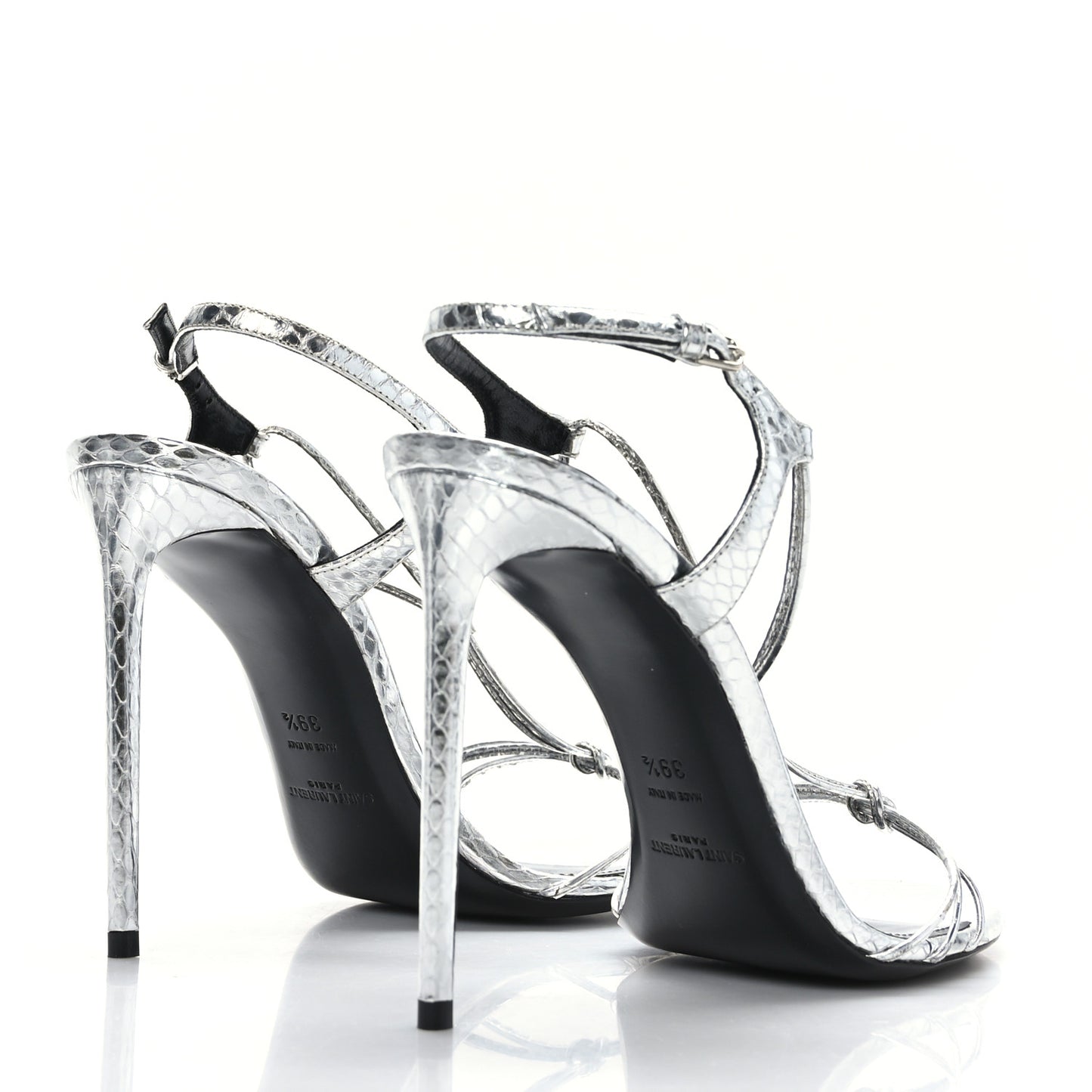 Snakeskin Robbin 105 Strappy Silver