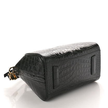 Givenchy Calfskin Crocodile Embossed Small Antigona Black 4 of 10