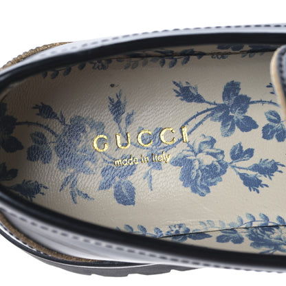 Gucci Cordovan Lux Womens Harald Horsebit 25mm Platform Loafers 36 Black 8 of 10