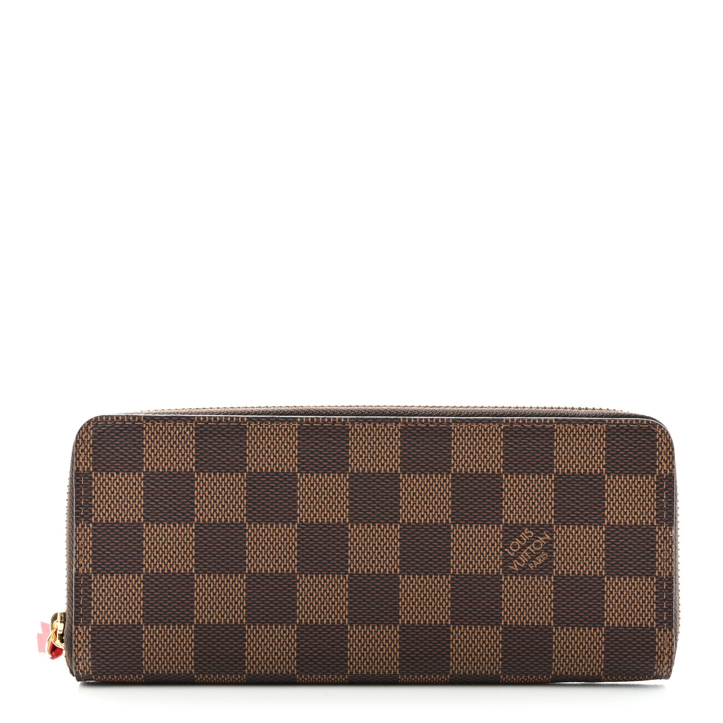 Damier Ebene Clemence Wallet Cherry