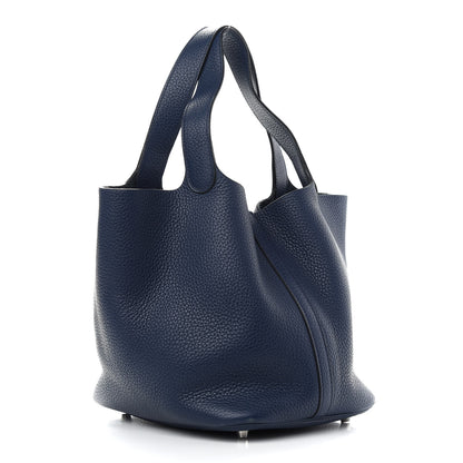 Hermes Taurillon Clemence Picotin Lock 22 MM Bleu Saphir 3 of 15