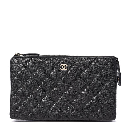 Chanel Caviar Quilted Small Zipped Pouch Black 1 of 9