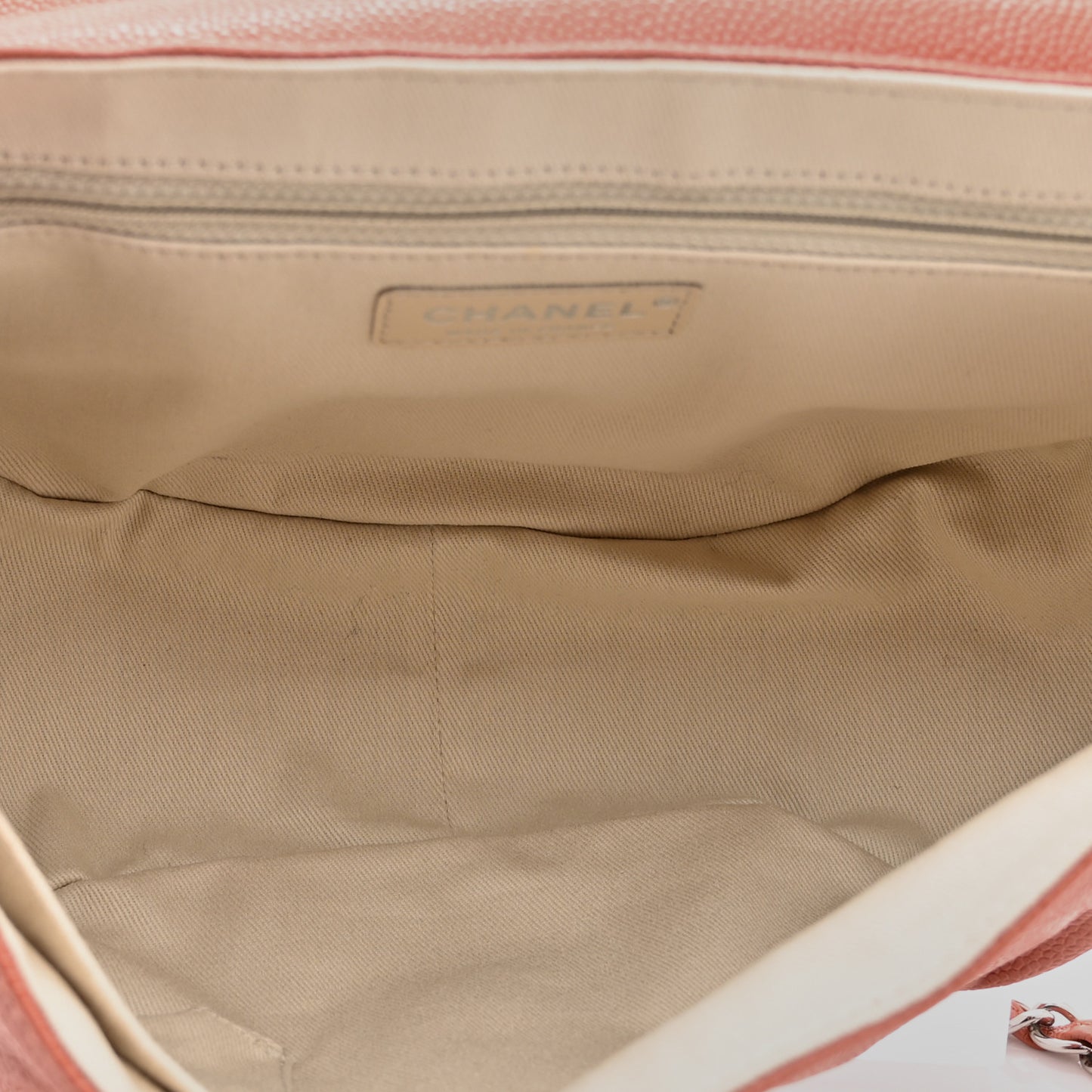 Caviar Half Moon Large Flap Pink