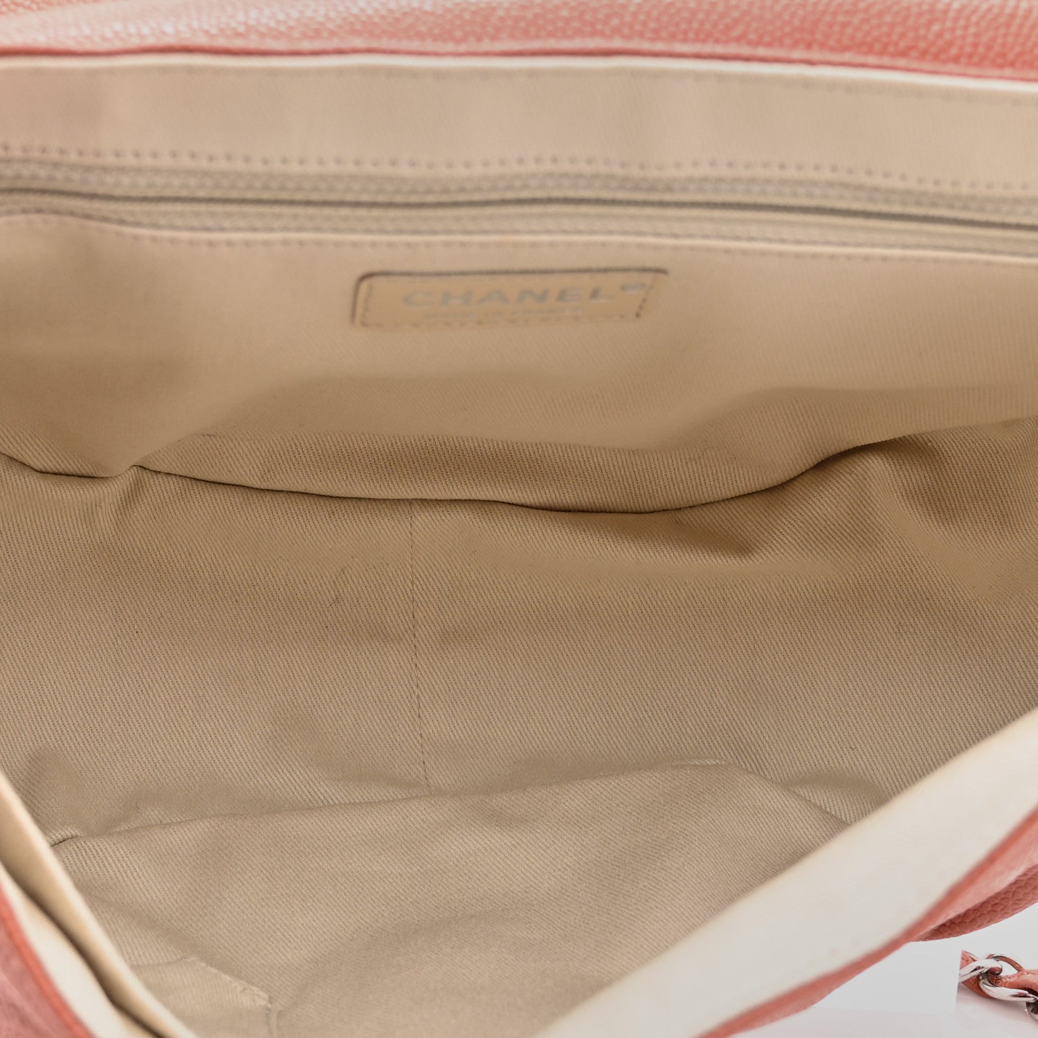 Chanel Caviar Half Moon Large Flap Pink 5 of 10
