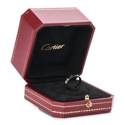 Cartier 18K White Gold 3.5mm LOVE Wedding Band Ring 51 5.75 5 of 5