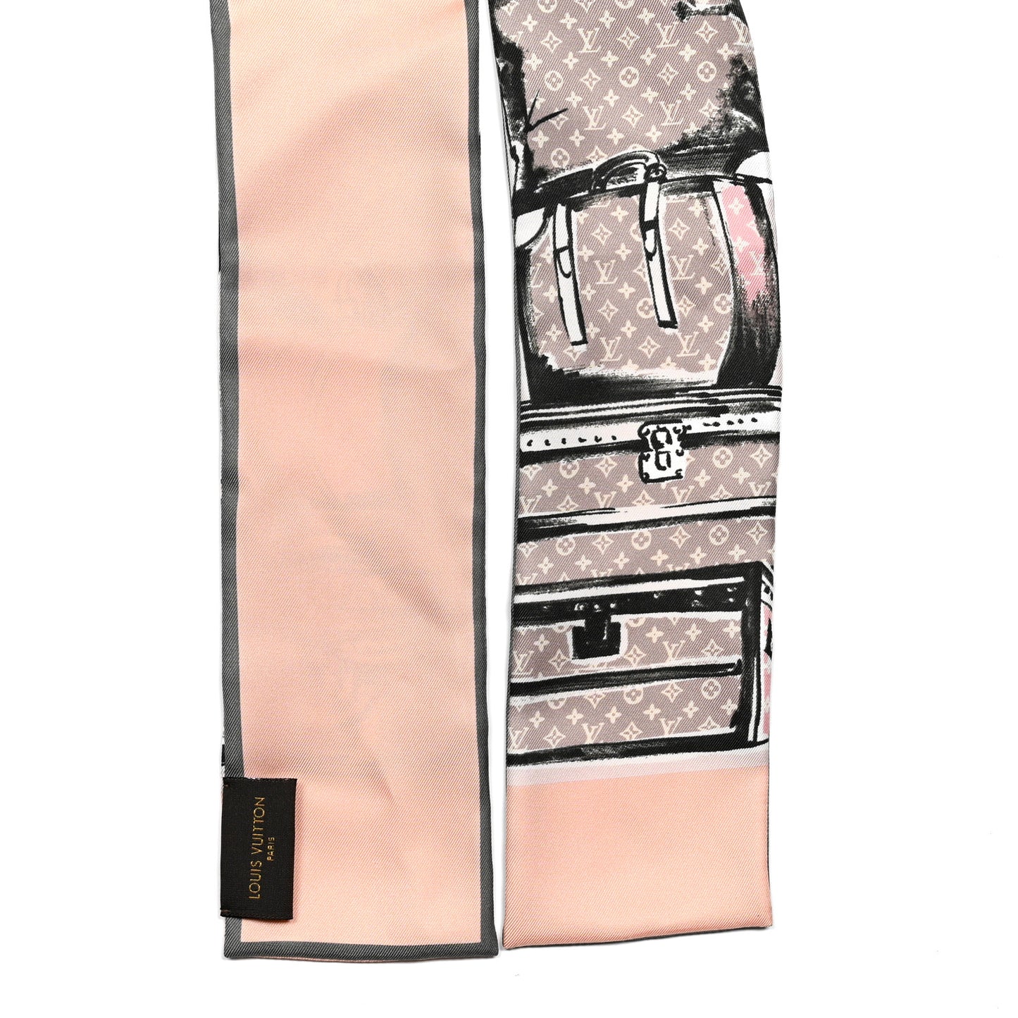 Silk Monogram Trunks Bandeau Rose Poudre