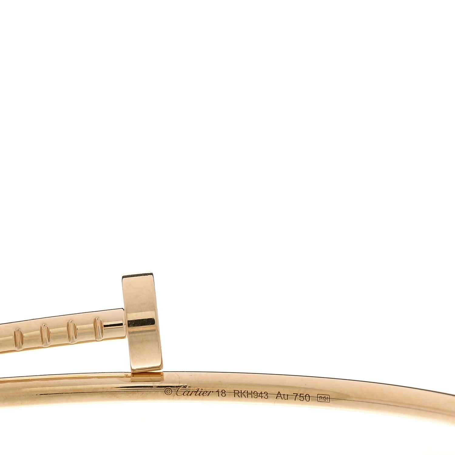 Cartier 18K Yellow Gold Small Juste Un Clou Bracelet 18 4 of 5