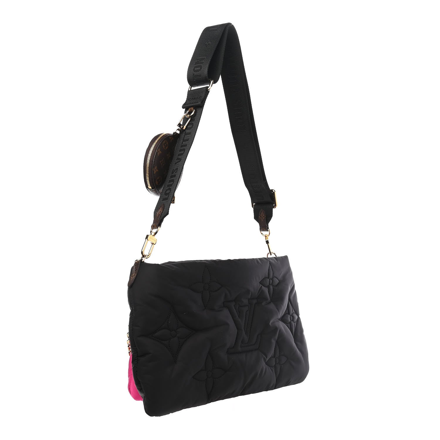 Louis Vuitton Econyl Monogram Pillow Maxi Multi Pochette Accessories Black Fuchsia 2 of 8