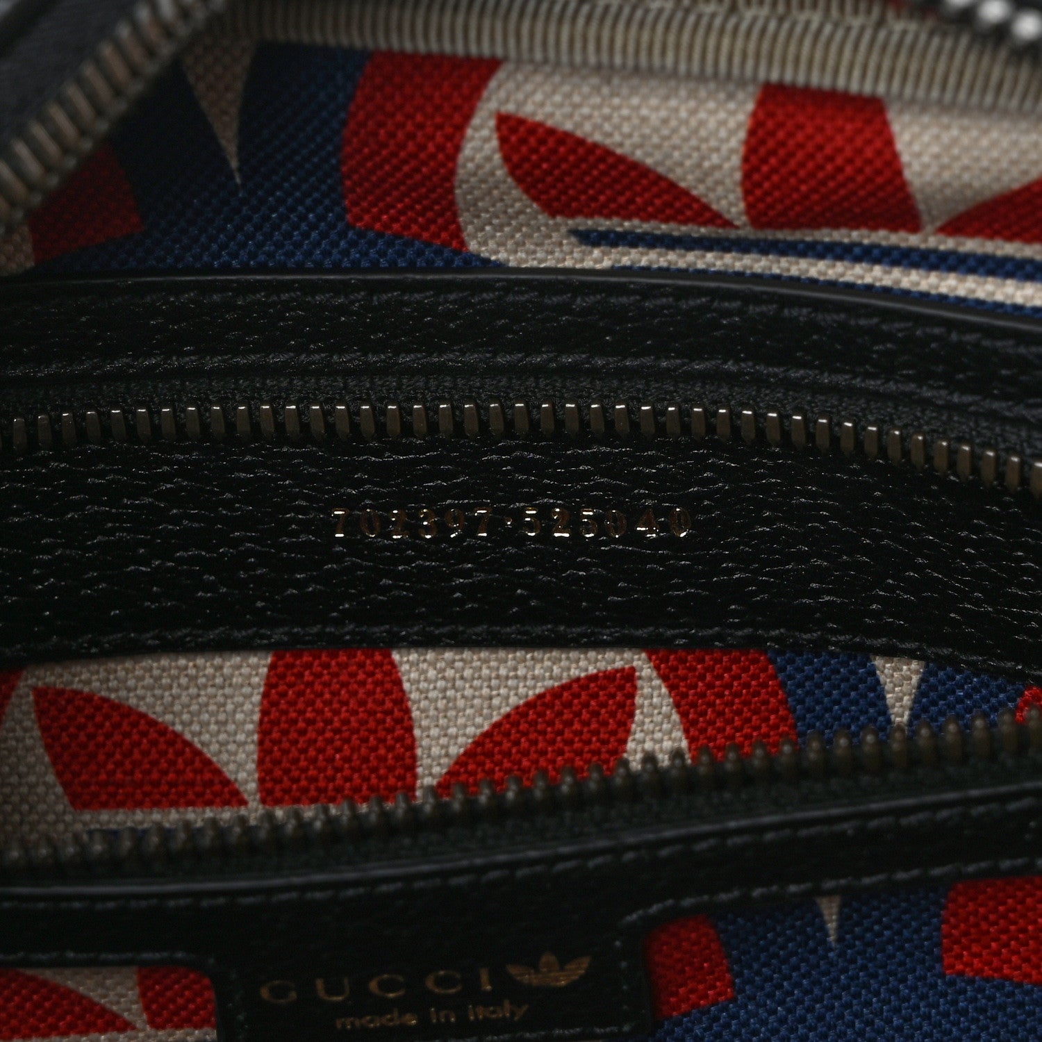 Gucci X ADIDAS Textured Dollar Calfskin Web Trefoil Logo Embossed Mini Bowling Bag Black Off White 7 of 12