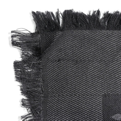 Louis Vuitton Silk Lurex Wool Monogram Shine Shawl Charcoal Grey 10 of 12