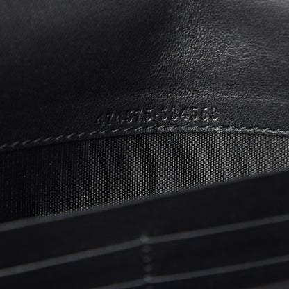 Gucci Velvet Matelasse GG Marmont Chain Wallet Black 7 of 11