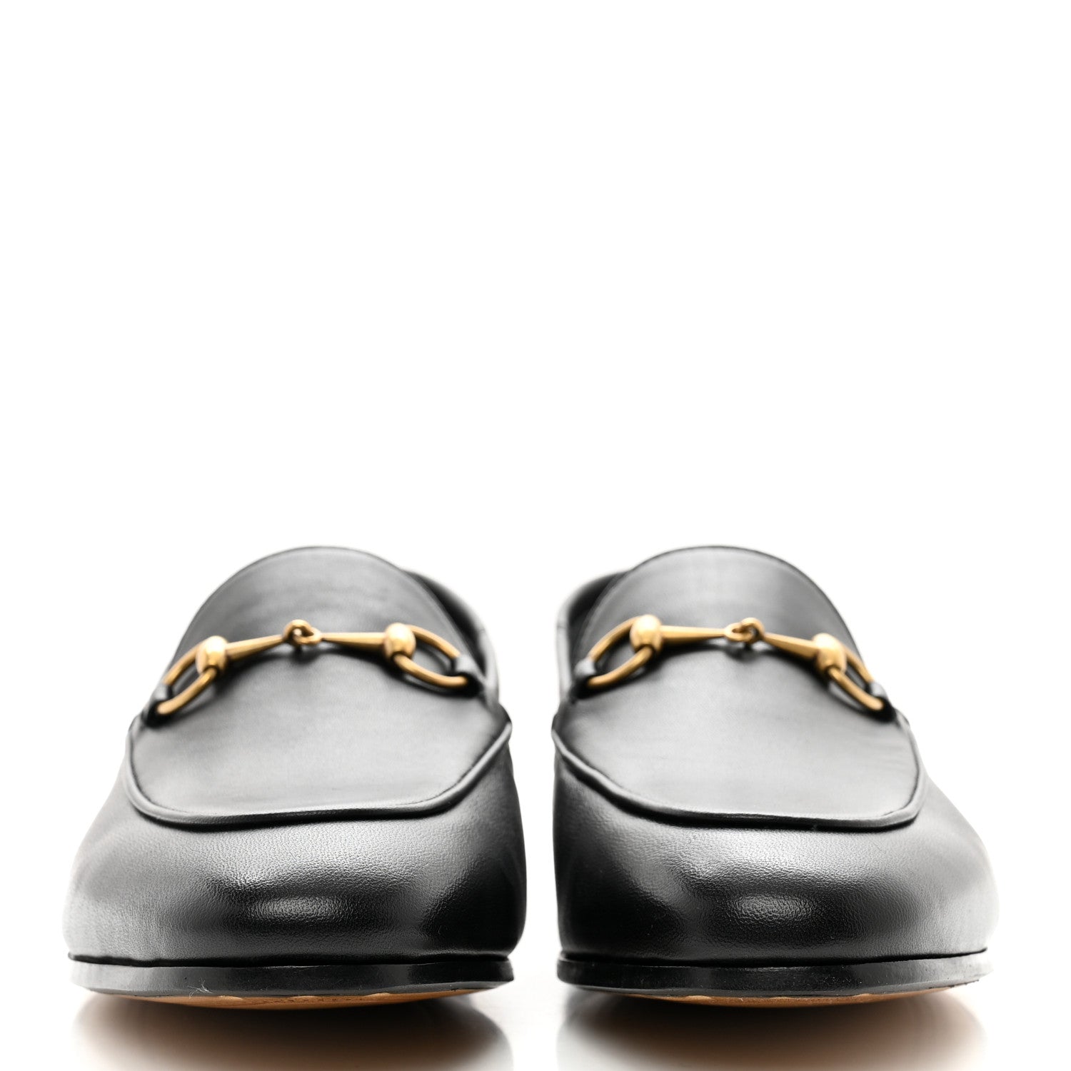 Gucci Lambskin Womens Brixton Horsebit Loafers 38 Black 2 of 8