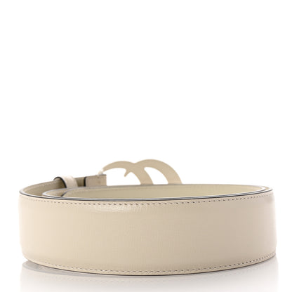 Gucci Azalea Calfskin Enamel Monochrome Double G 40mm Belt 85 34 Mystic White 2 of 6