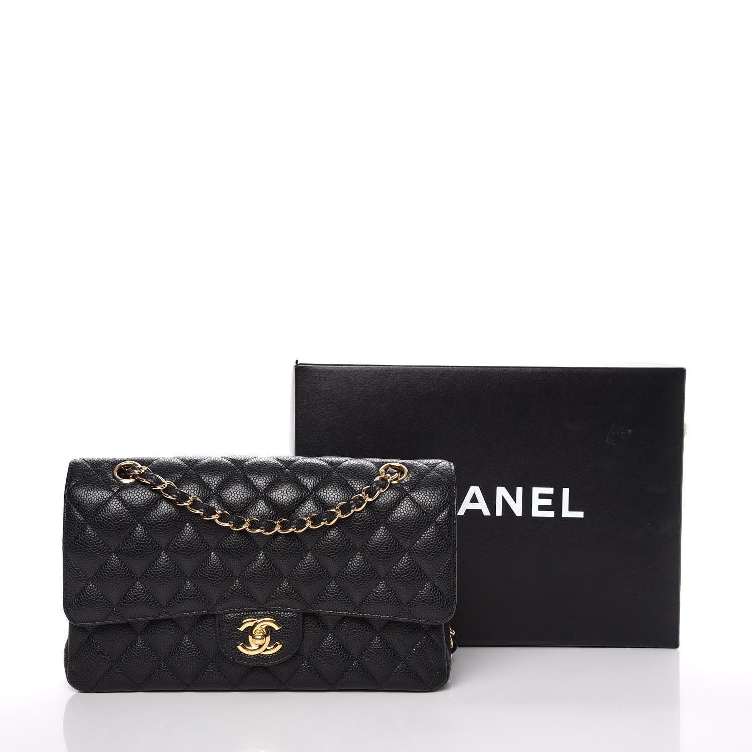 Chanel Caviar Quilted Medium Double Flap Black 9 of 9