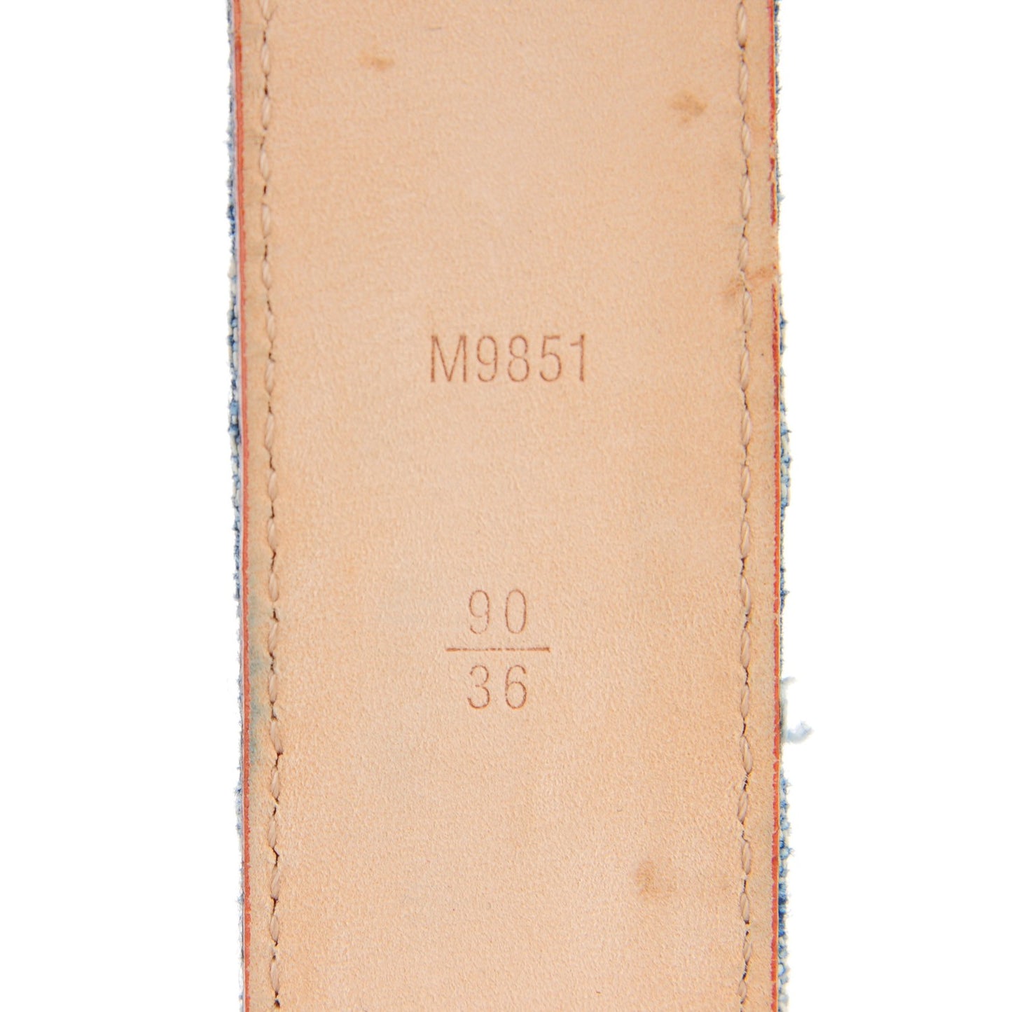Monogram Denim Belt 90 36 Blue