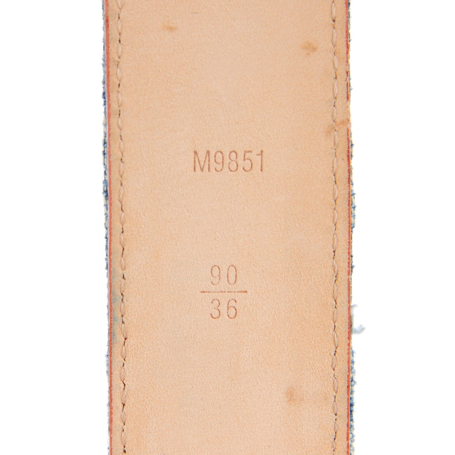 Louis Vuitton Monogram Denim Belt 90 36 Blue 3 of 5