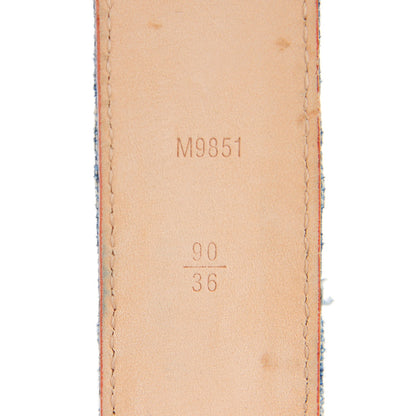 Louis Vuitton Monogram Denim Belt 90 36 Blue 3 of 5