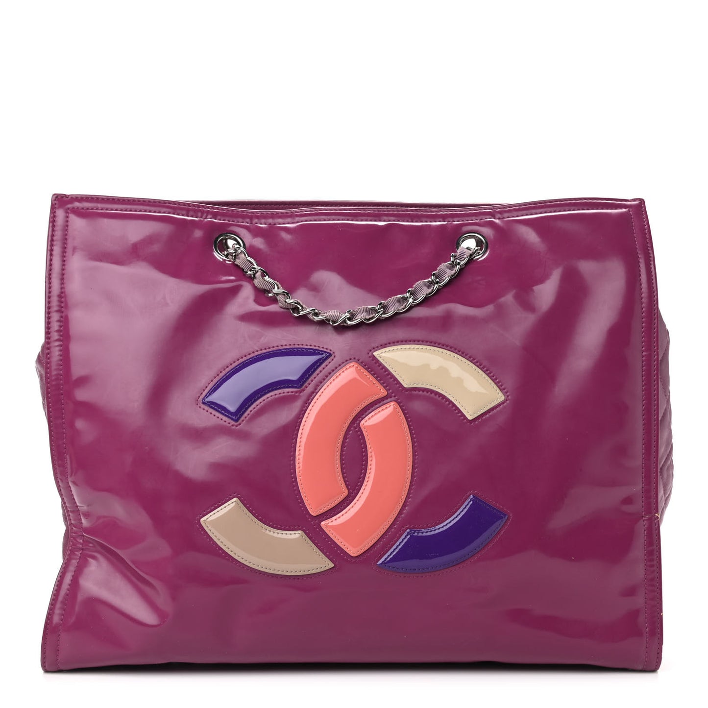 Vinyl Lipstick Tote Purple