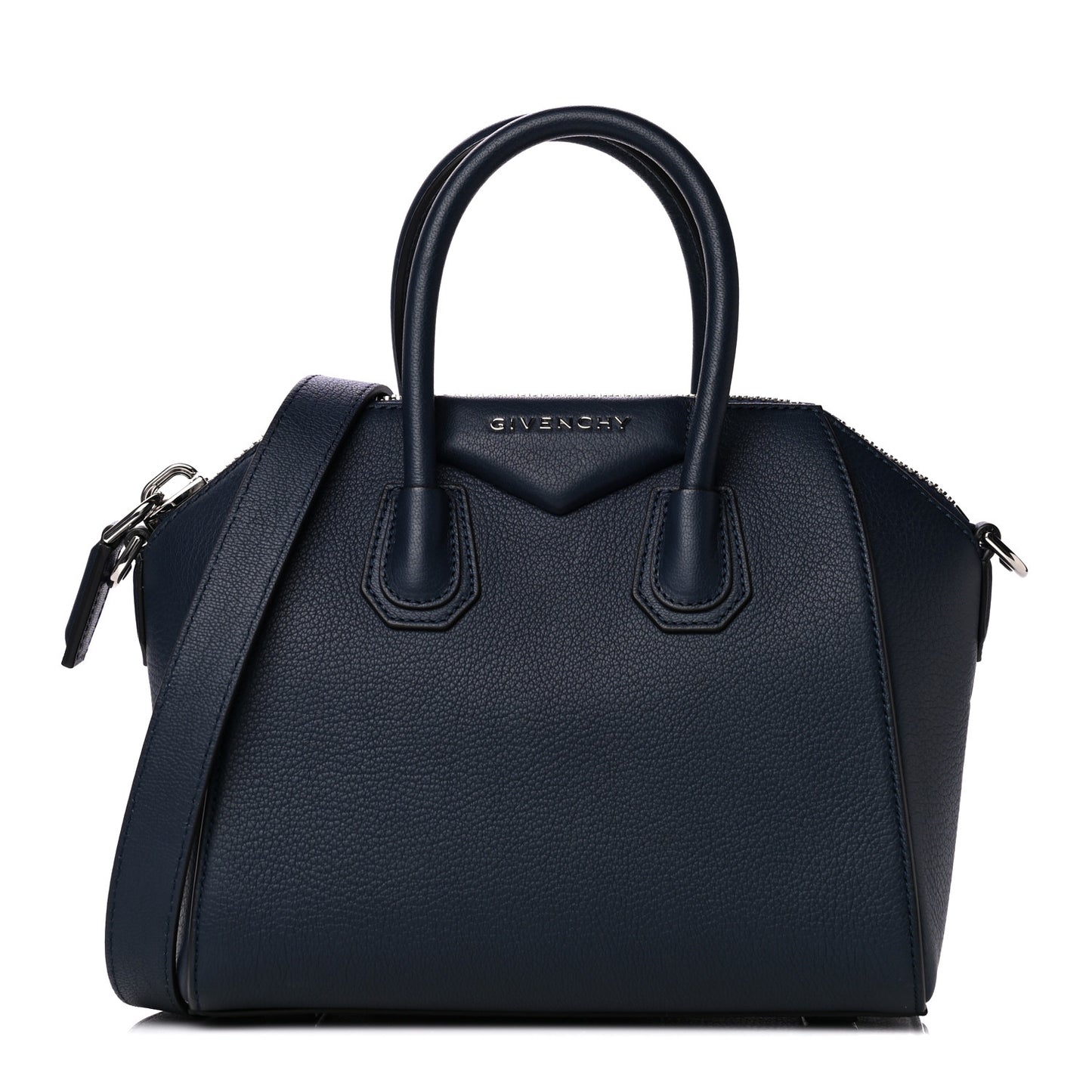 Sugar Goatskin Mini Antigona Navy