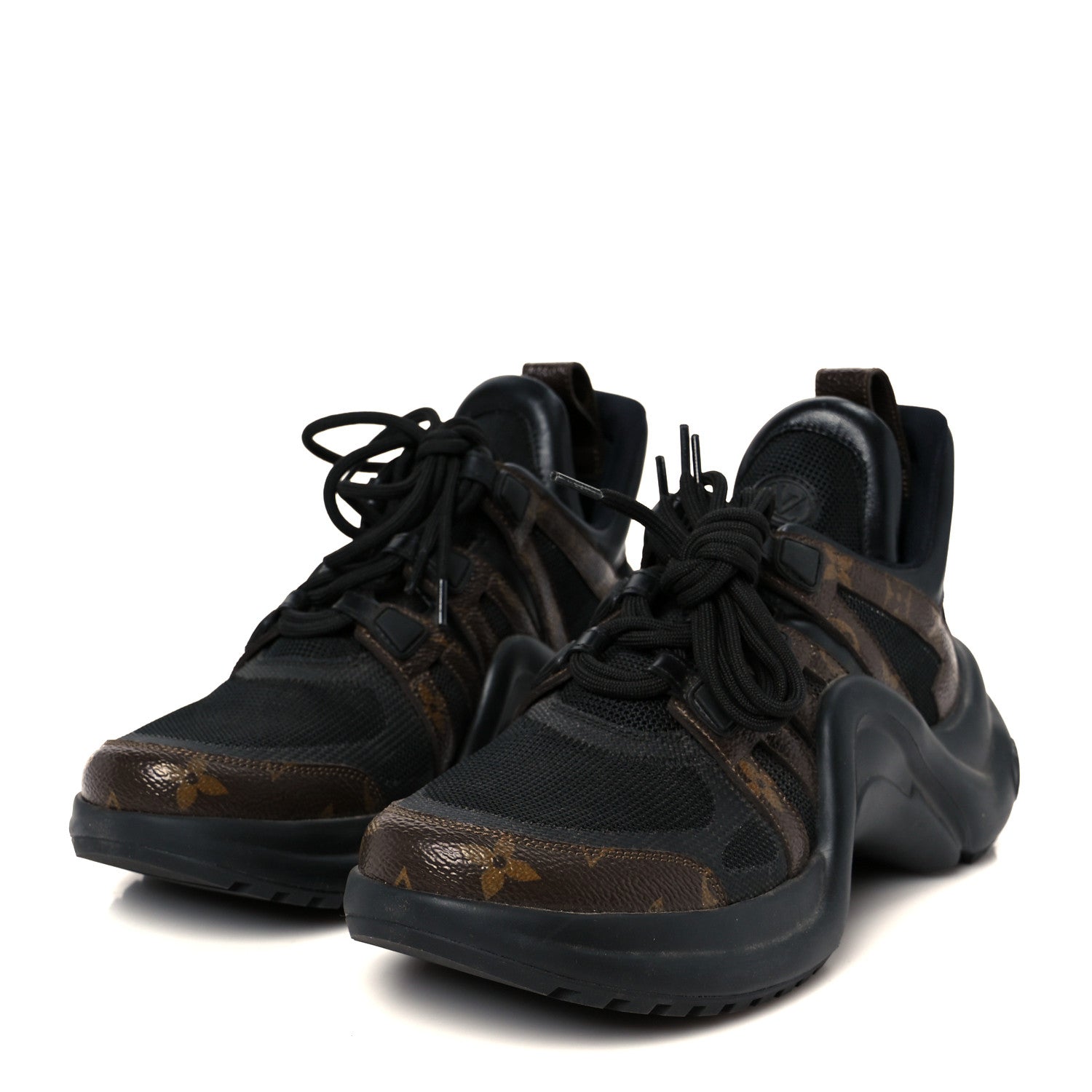 Louis Vuitton Calfskin Patent Monogram LV Archlight Sneakers 39.5 Black 4 of 9