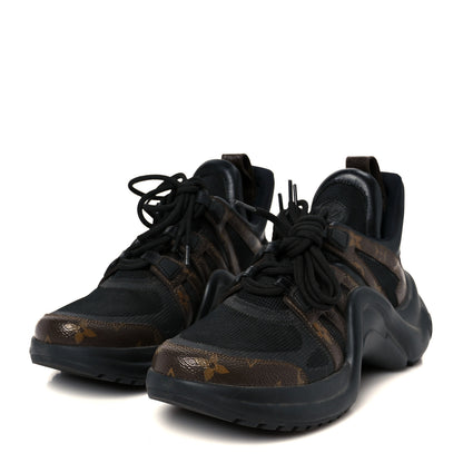 Louis Vuitton Calfskin Patent Monogram LV Archlight Sneakers 39.5 Black 4 of 9