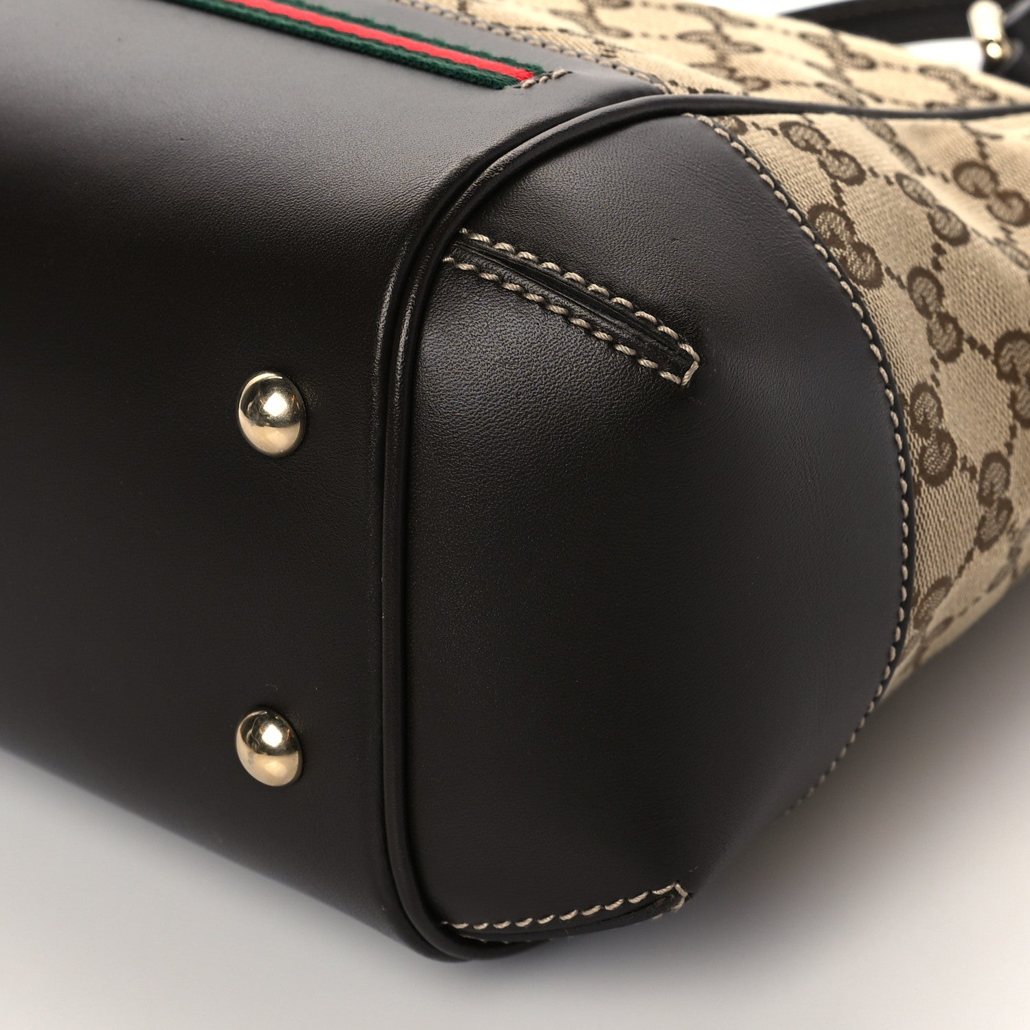 Gucci Monogram Web Mayfair Top Handle Satchel Dark Brown 11 of 11
