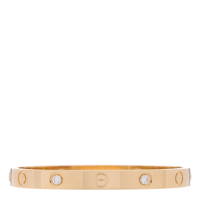 Cartier 18K Yellow Gold 4 Diamond LOVE Bracelet 16 1 of 4