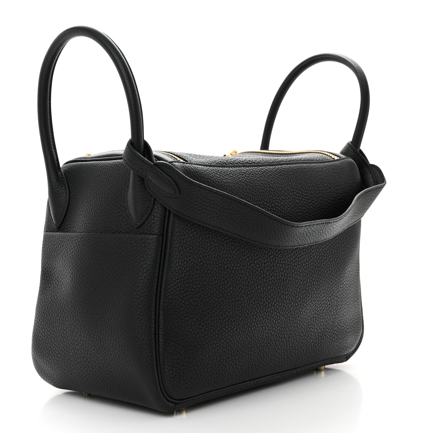 Hermes Taurillon Clemence Lindy 30 Black 3 of 11