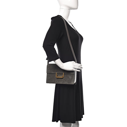 Saint Laurent Suede Medium Classic Lulu Bag Earth 2 of 16
