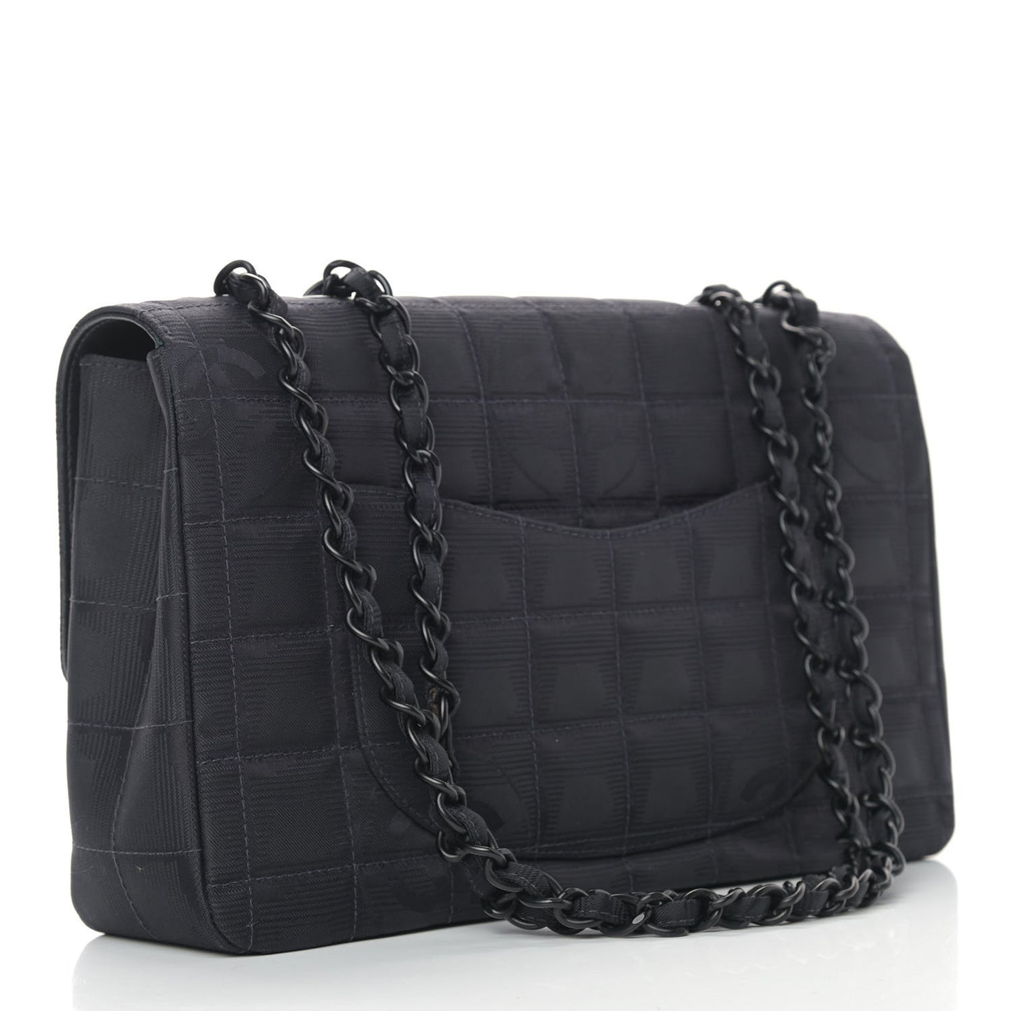 Nylon Medium Travel Flap Black