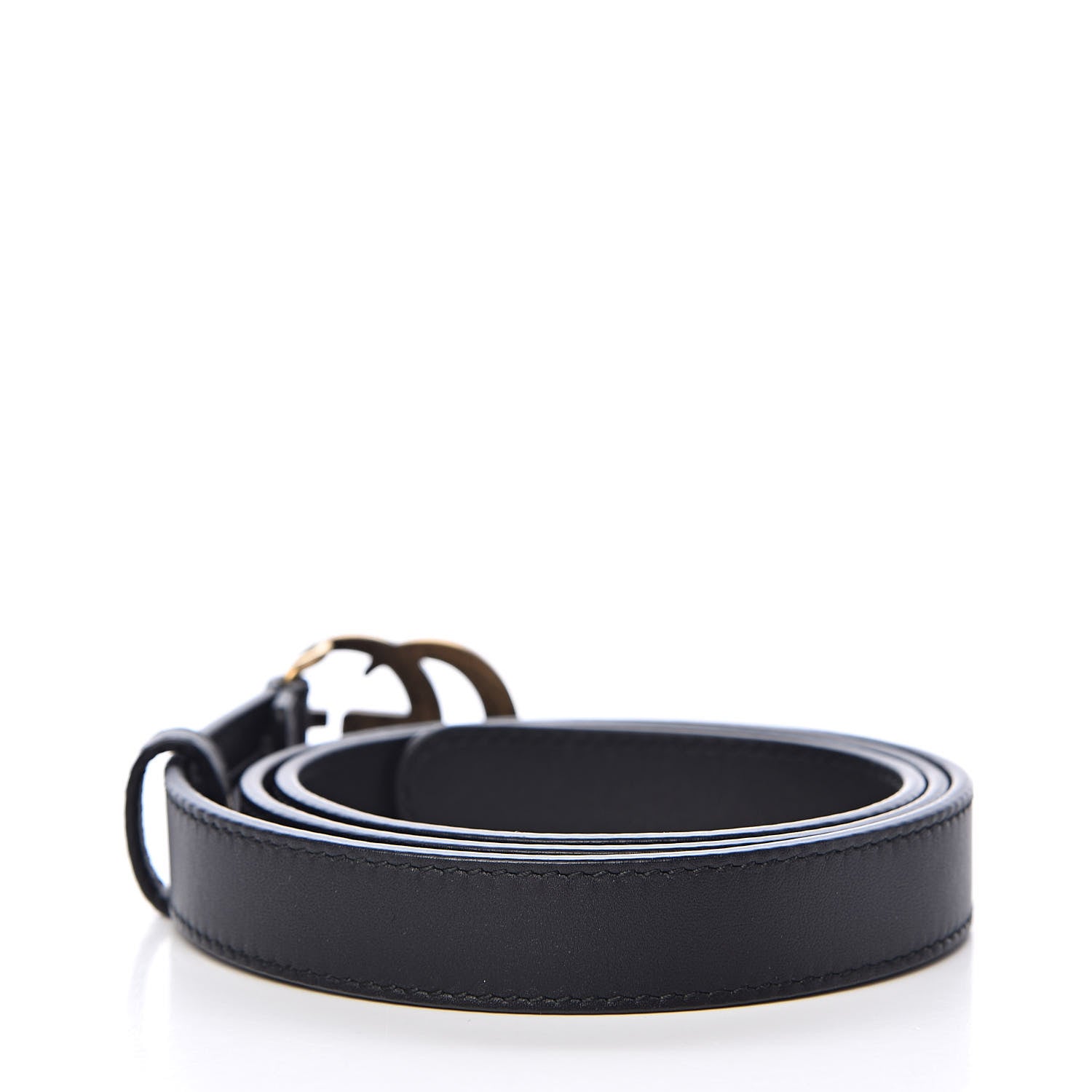 Gucci Calfskin Double G 20mm Belt 80 32 Black 3 of 6