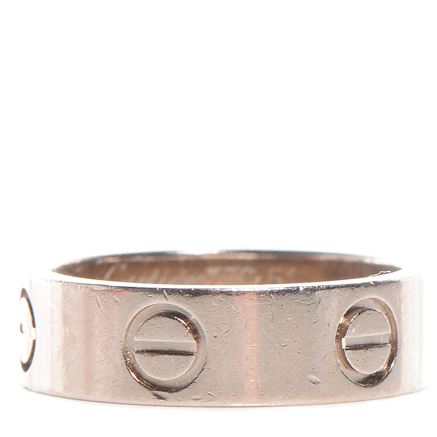 18K White Gold 5.5mm LOVE Ring 51 5.75