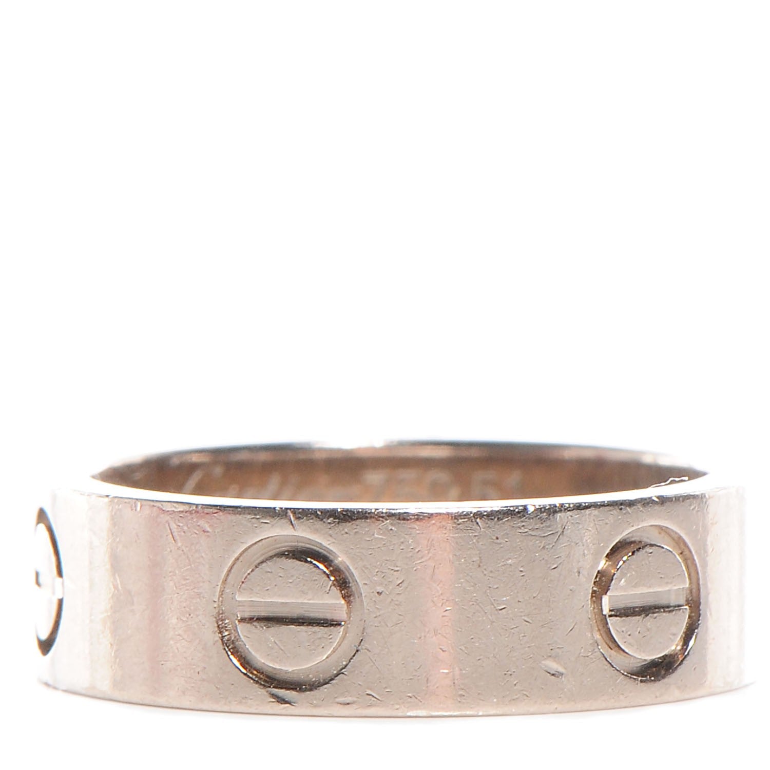 Cartier 18K White Gold 5.5mm LOVE Ring 51 5.75 1 of 5