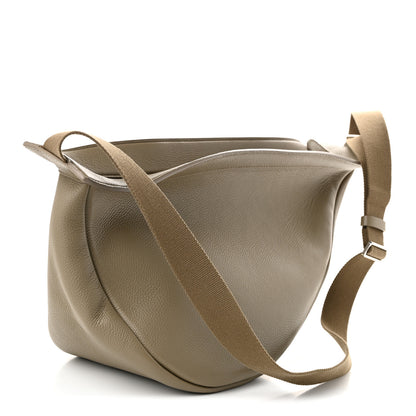 The Row Grained Calfskin Large Slouchy Banana Bag Military Beige 3 of 10