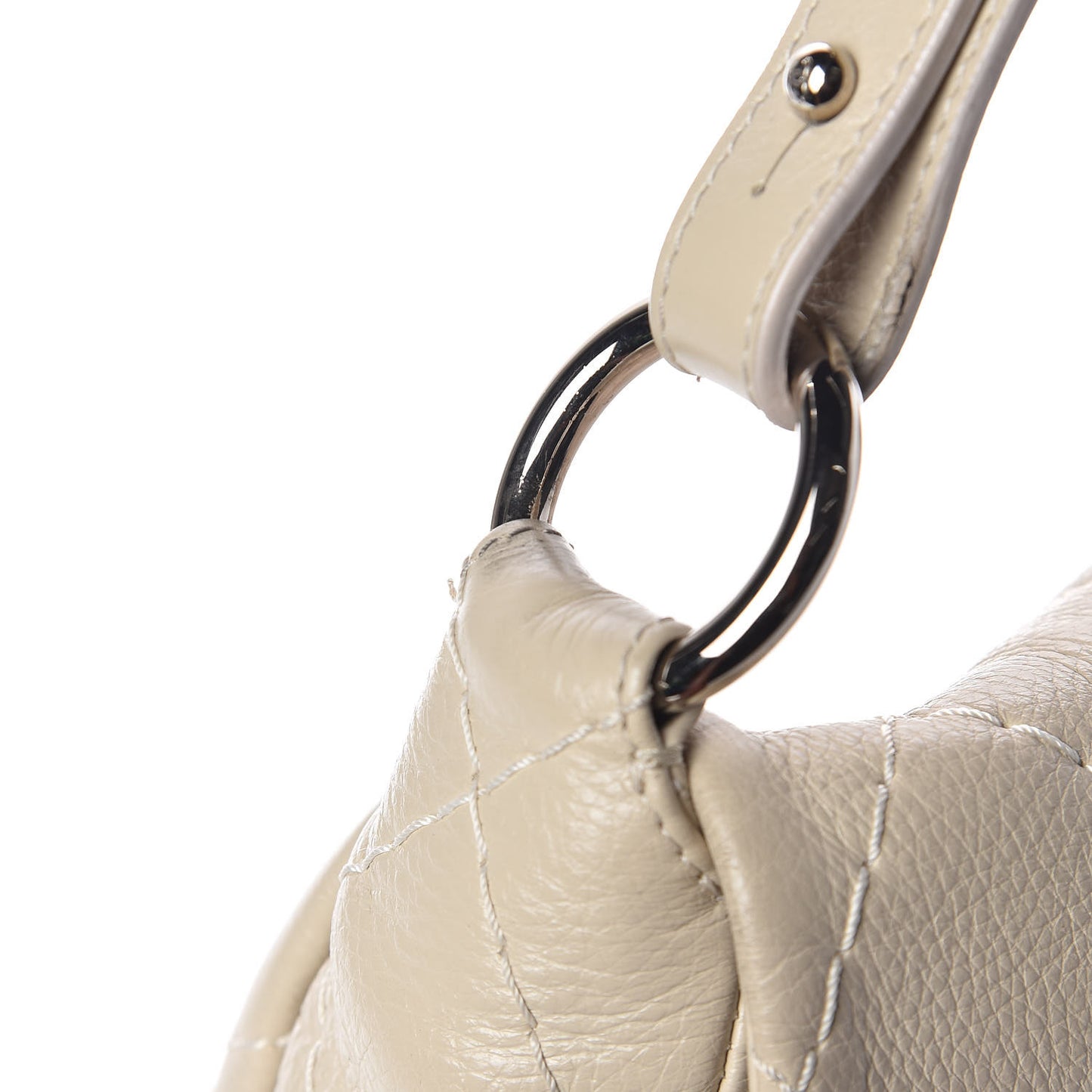 Glazed Calfskin XL On The Road Flap Ivory
