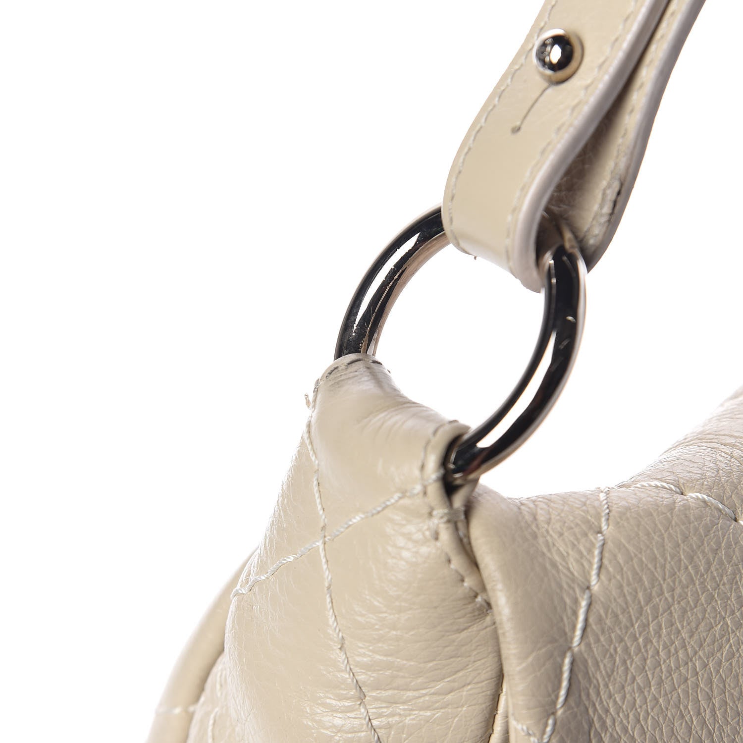 Chanel Glazed Calfskin XL On The Road Flap Ivory 13 of 13