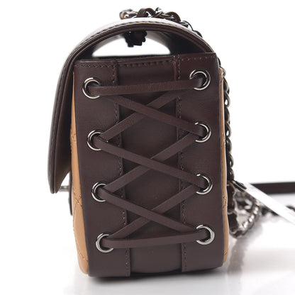 Chanel Calfskin Quilted Medium Coco Corset Flap Brown Beige 11 of 13