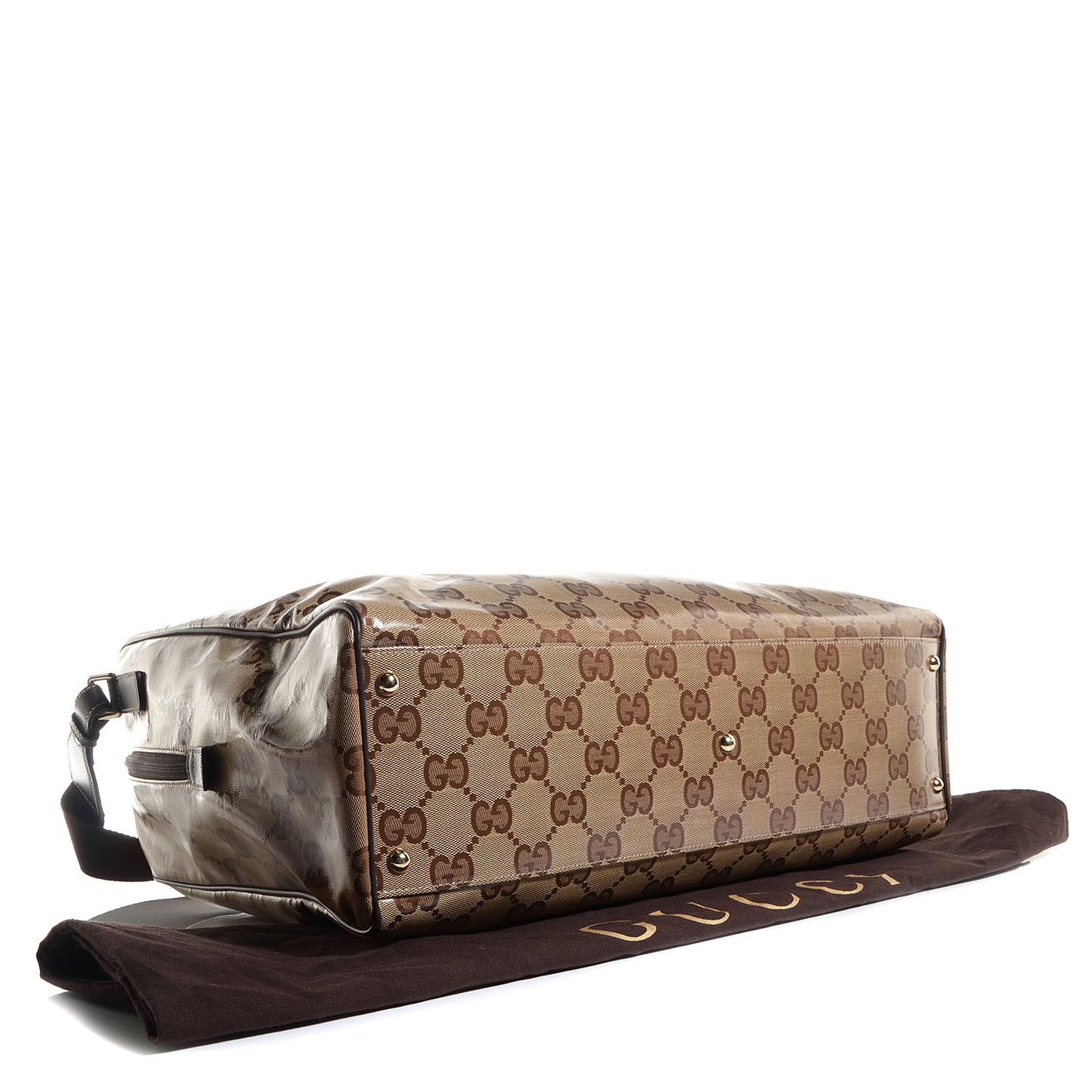 Crystal Monogram Large Duffle Beige Brown