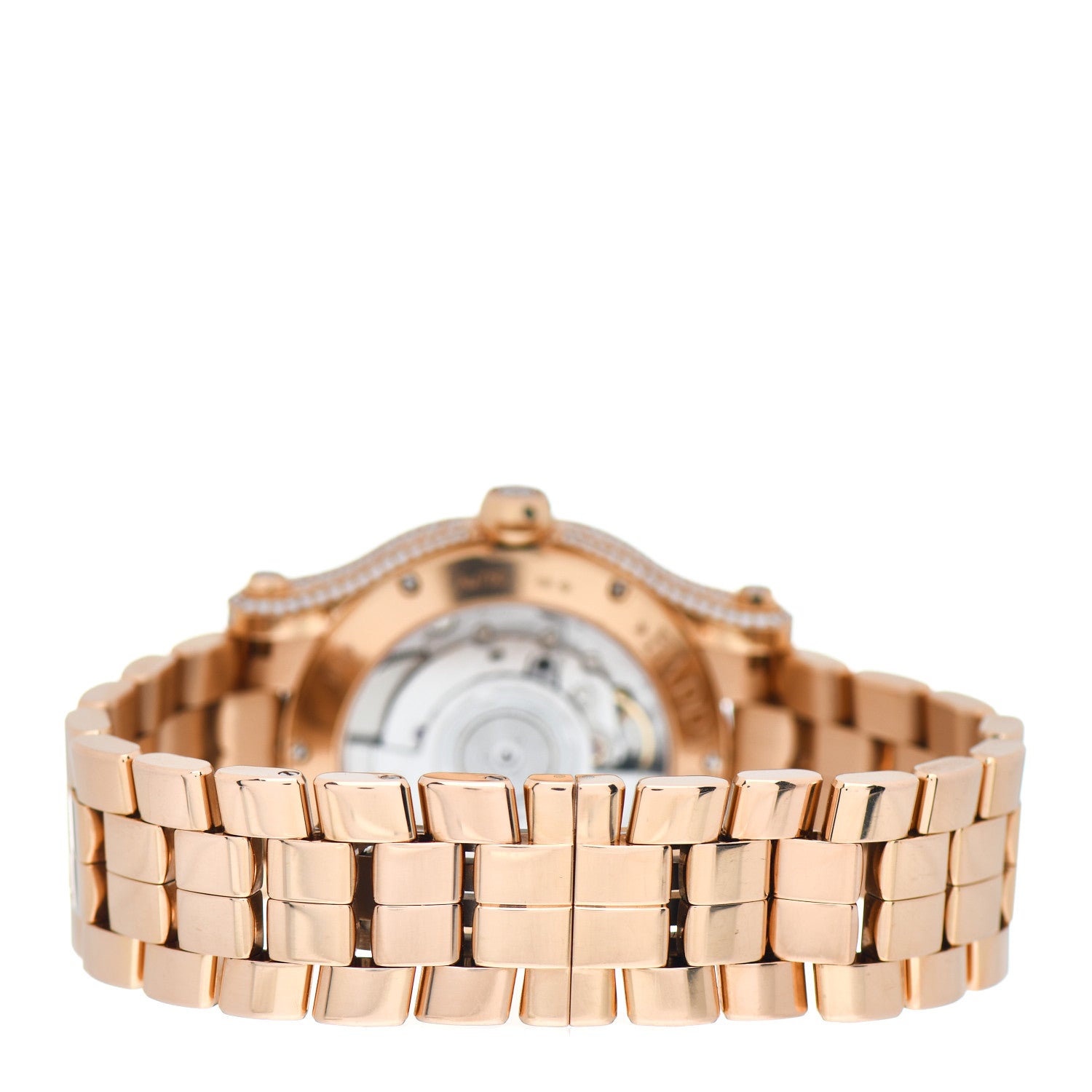 Chopard 18K Rose Gold Diamond Mother of Pearl Multicolor Sapphire 36mm Happy Sport Automatic Watch 3 of 6