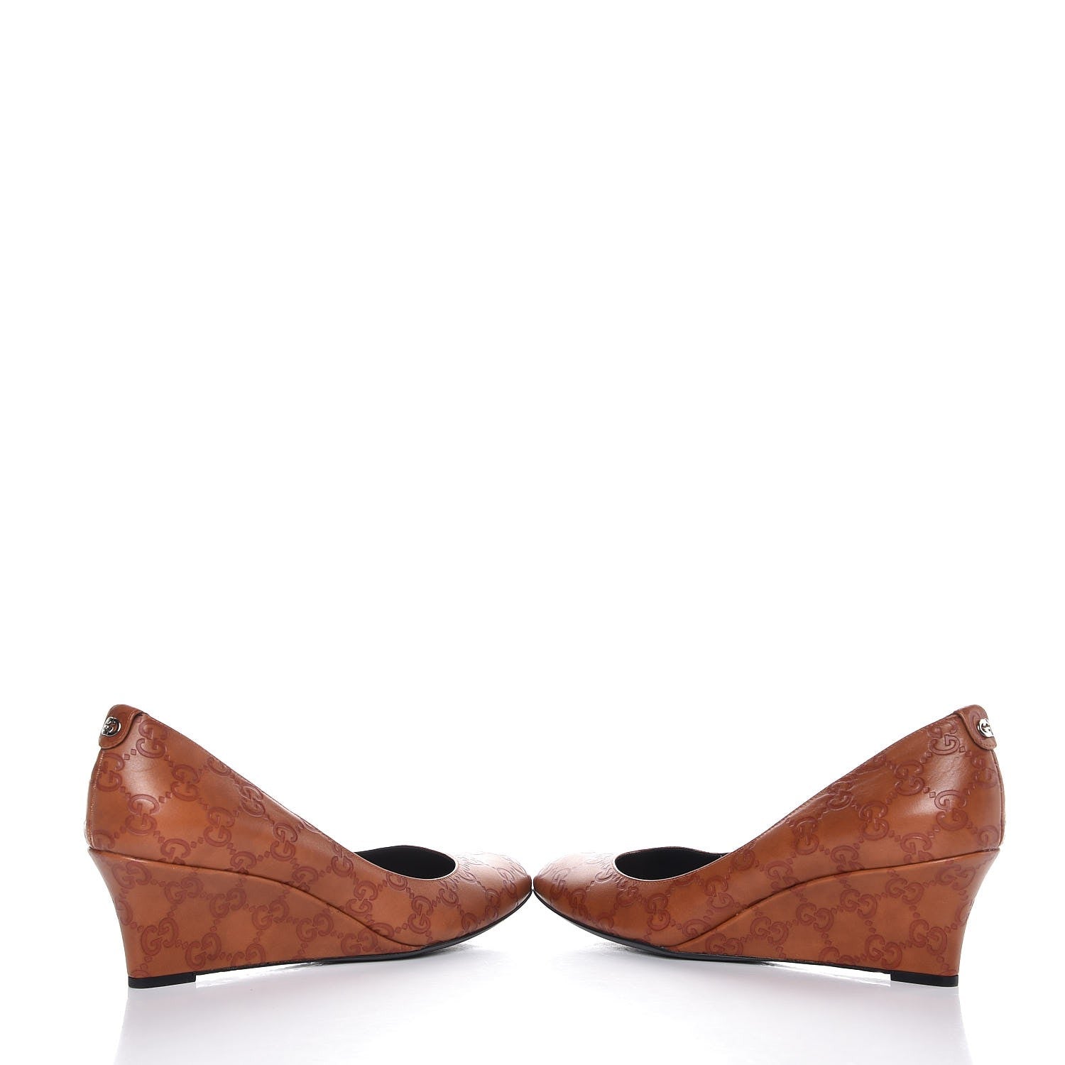 Gucci Guccissima Wedge Pumps 39 Brown 5 of 10