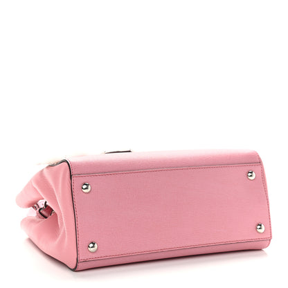 Fendi Vitello Elite Flamingo Mink Monster Charm Petite 2Jours Tote Pink Multicolor 4 of 11