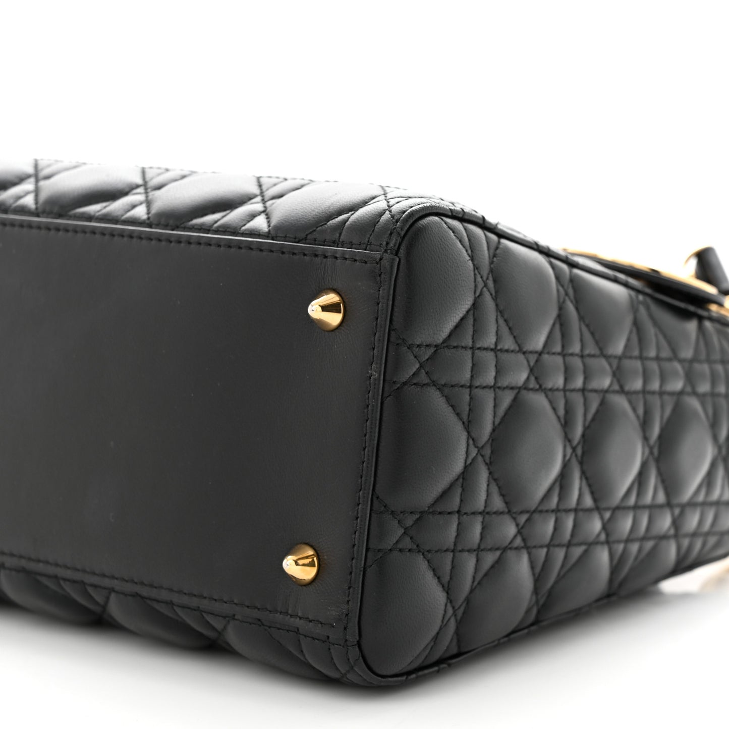 Lambskin Cannage Medium Lady Dior Black