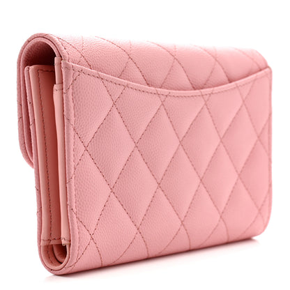 Chanel Caviar Quilted Medium Flap Wallet Light Pink 3 of 10
