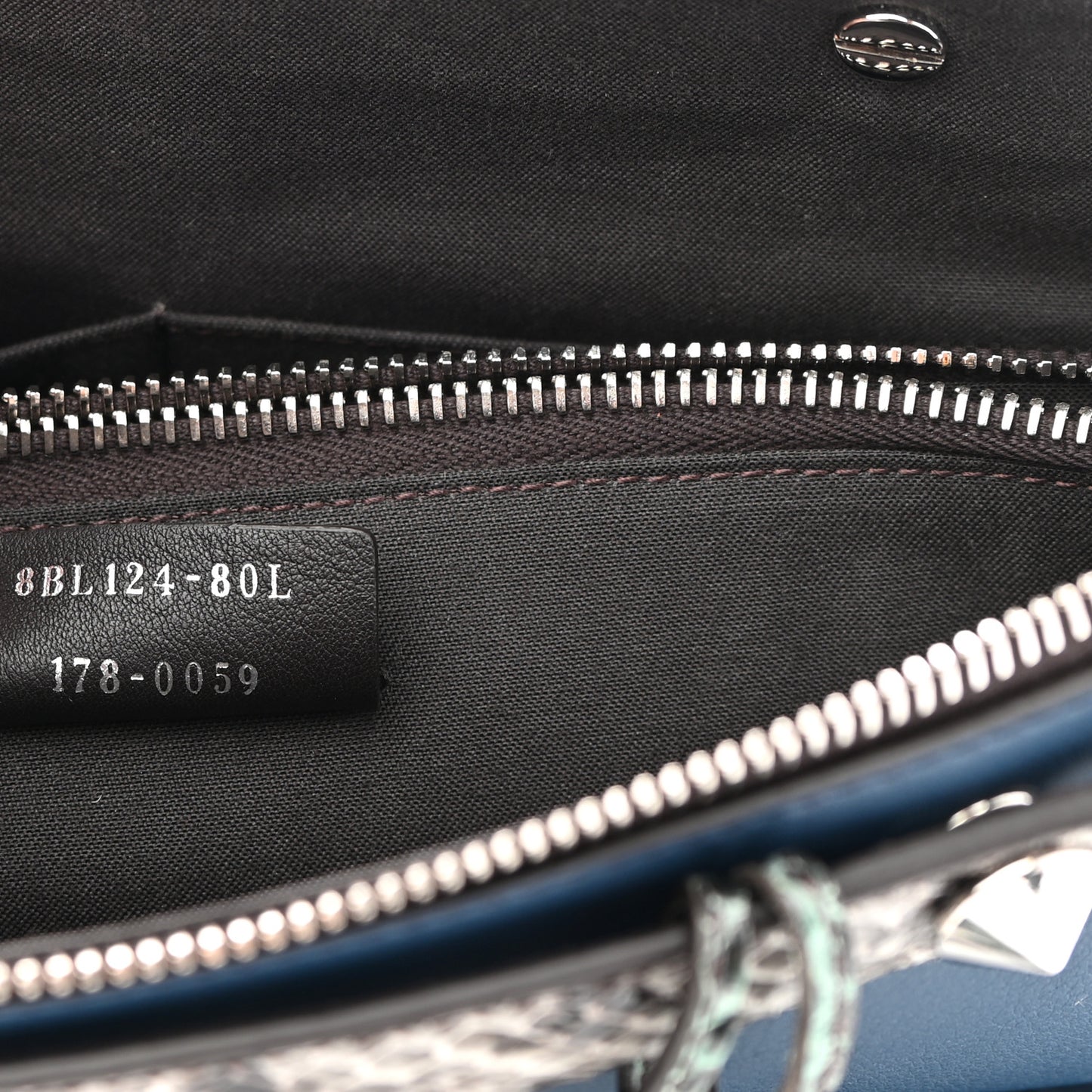 Vitello Dolce Elaphe Medium By The Way Boston Bag Blue Multicolor