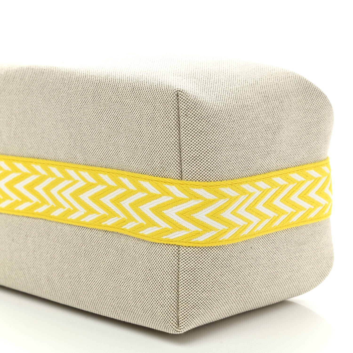 Hermes Canvas Large Bride-A-Brac Pouch Jaune Citron 9 of 9