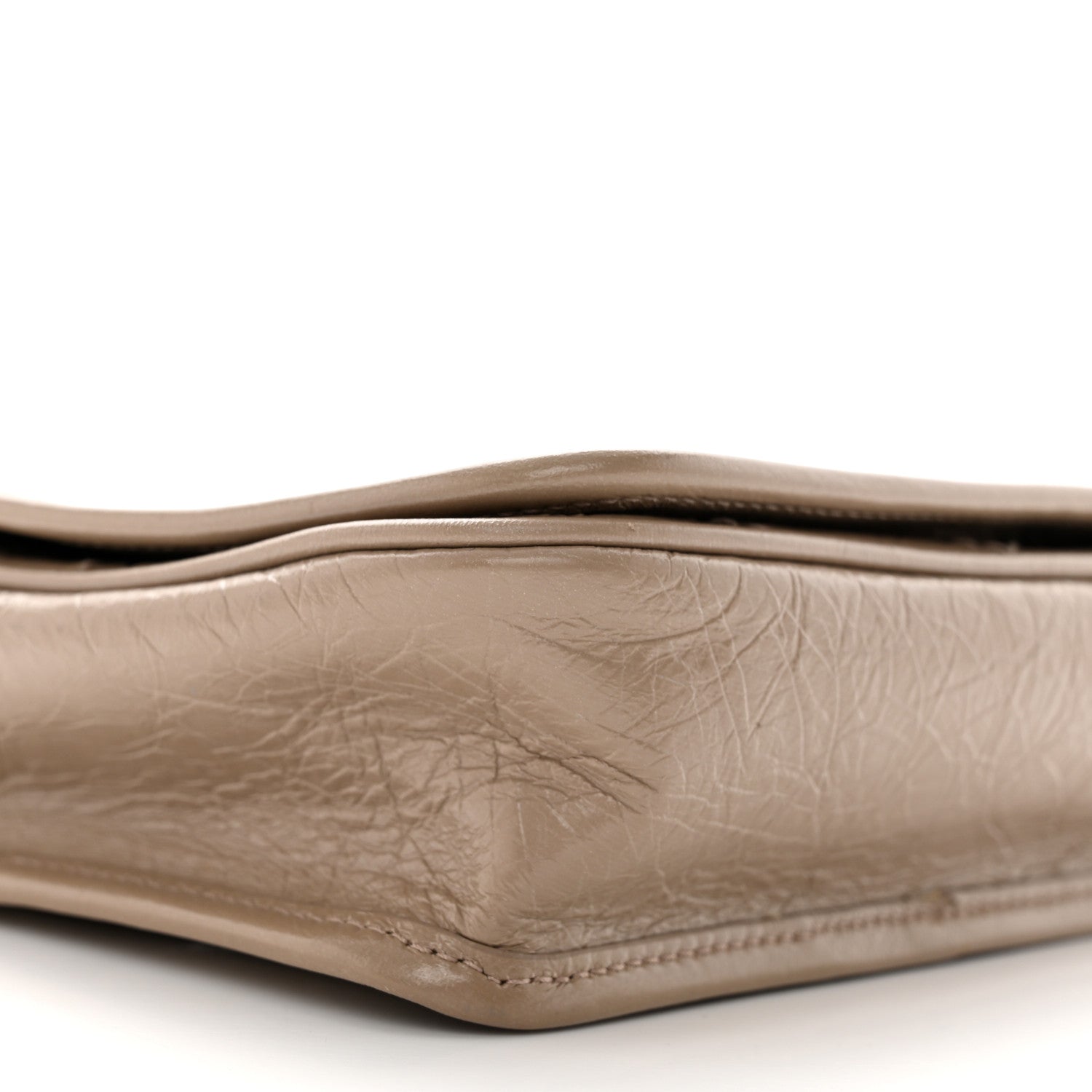 Saint Laurent Crinkled Calfskin Matelasse Monogram Niki Chain Wallet Dusty Grey 9 of 11