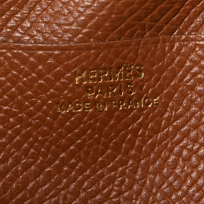 Hermes Courchevel Bearn Gusset Wallet Gold 6 of 7